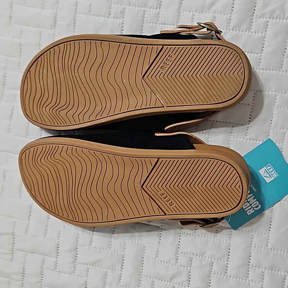 Women's Black Slingback Cork-Insole Clogs - Picture 5 of 7